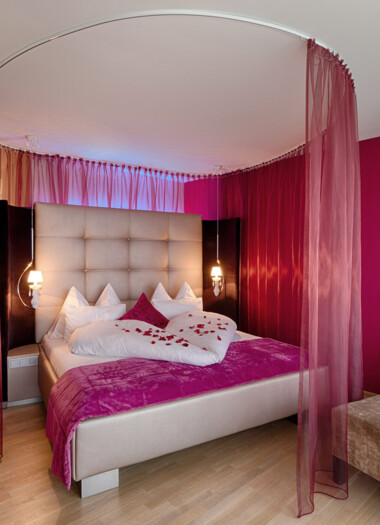 Eines der romantischen Zimmer im Hotel Seewirt Mattsee